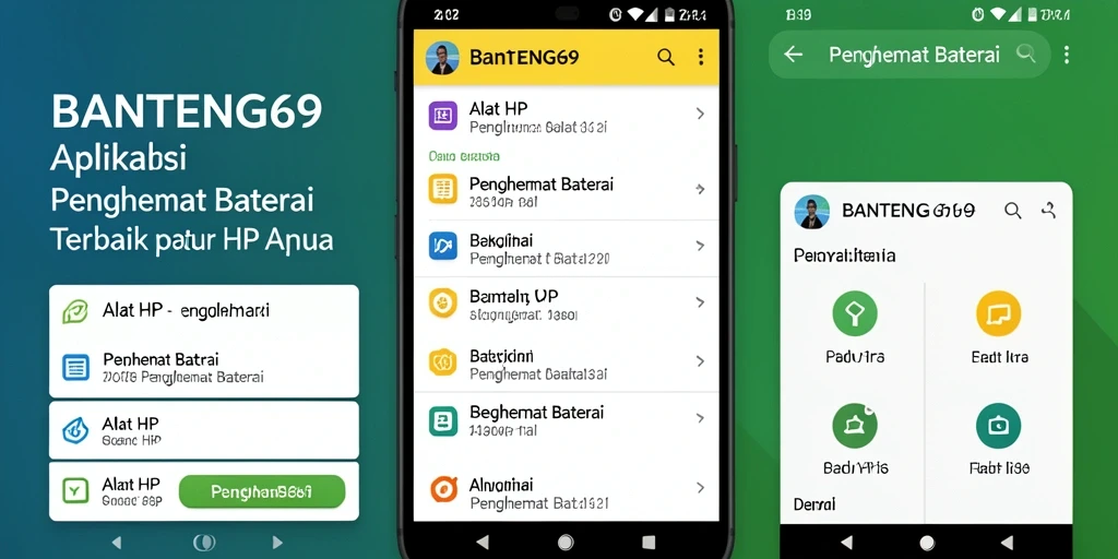 Antarmuka pengguna BANTENG69 untuk penghematan baterai.