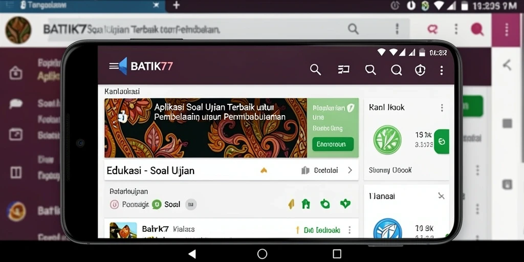 Tampilan antarmuka BATIK77 yang intuitif untuk soal ujian.