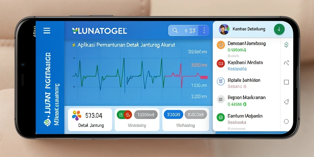 Tampilan antarmuka pengguna LUNATOGEL yang sederhana dan informatif.