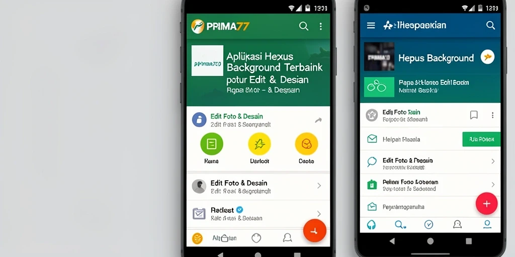 Antarmuka PRIMA77 dengan fitur penghapusan latar belakang yang mudah digunakan.