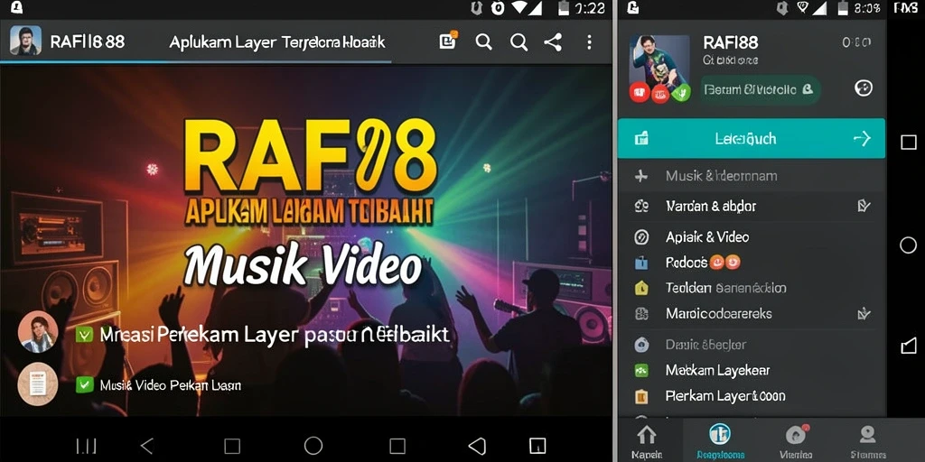 Tampilan antarmuka utama aplikasi RAFI88 untuk perekaman layar.