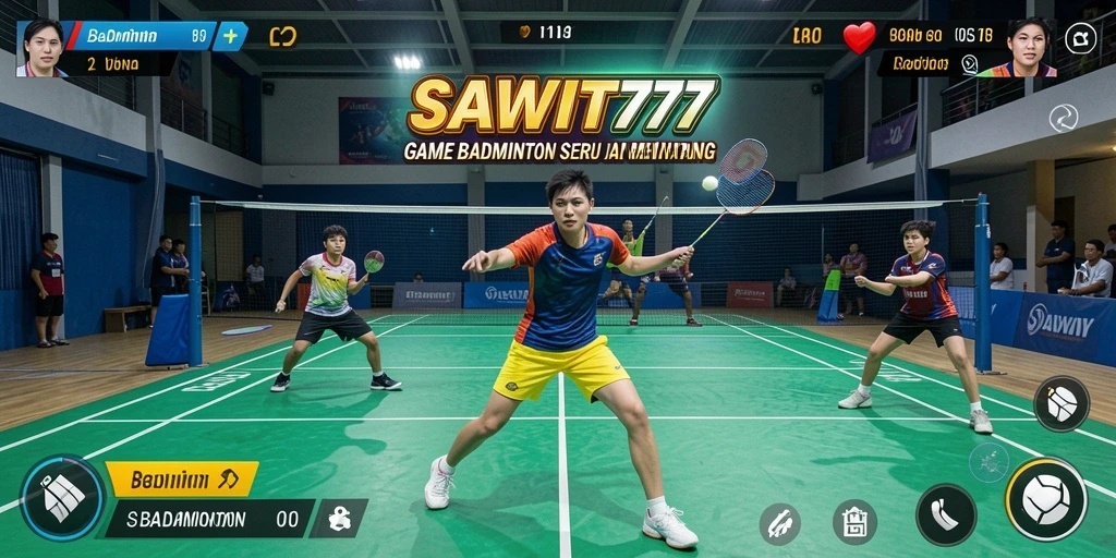 Antarmuka <strong>SAWIT777</strong> dengan fitur permainan badminton yang menarik.